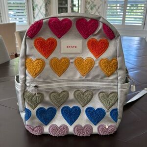 STATE Kane Backpack - Fuzzy Hearts
